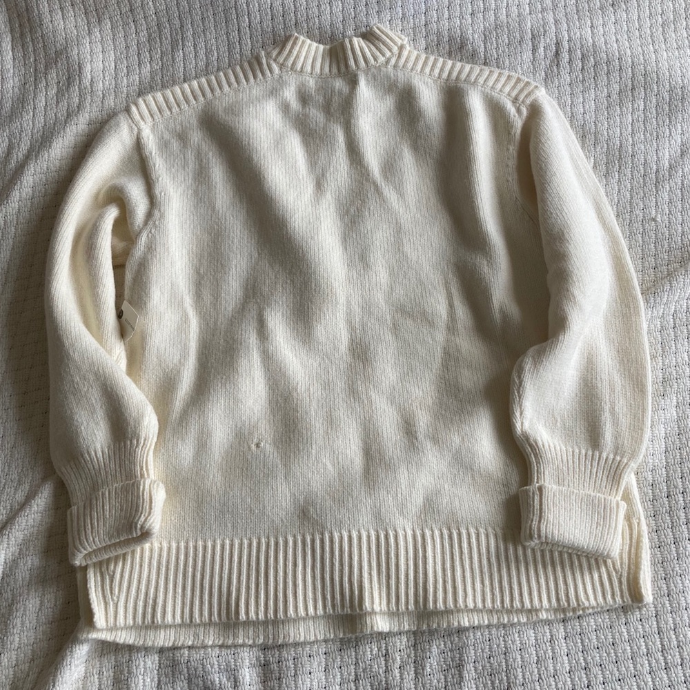 Anthropologie open shoulder white sweater, NWT - Picture 10 of 14